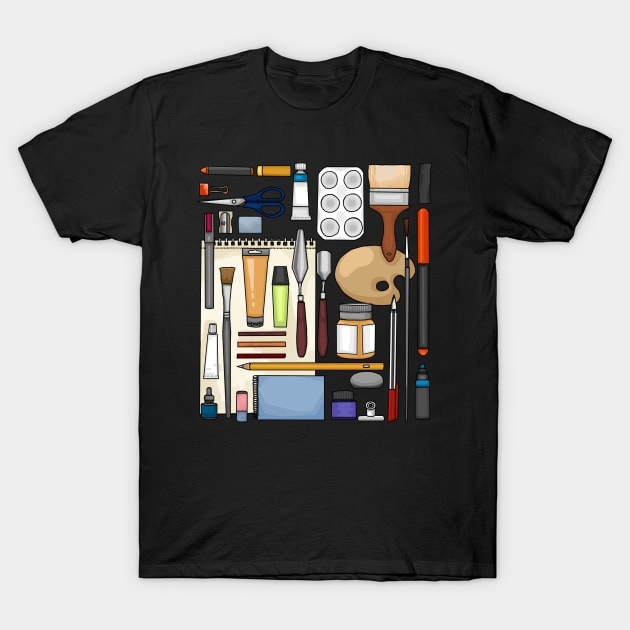 Art supplies for everyone T-Shirt by HighFives555